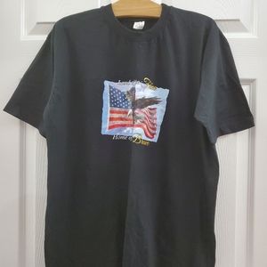 Customized American black t-shirt